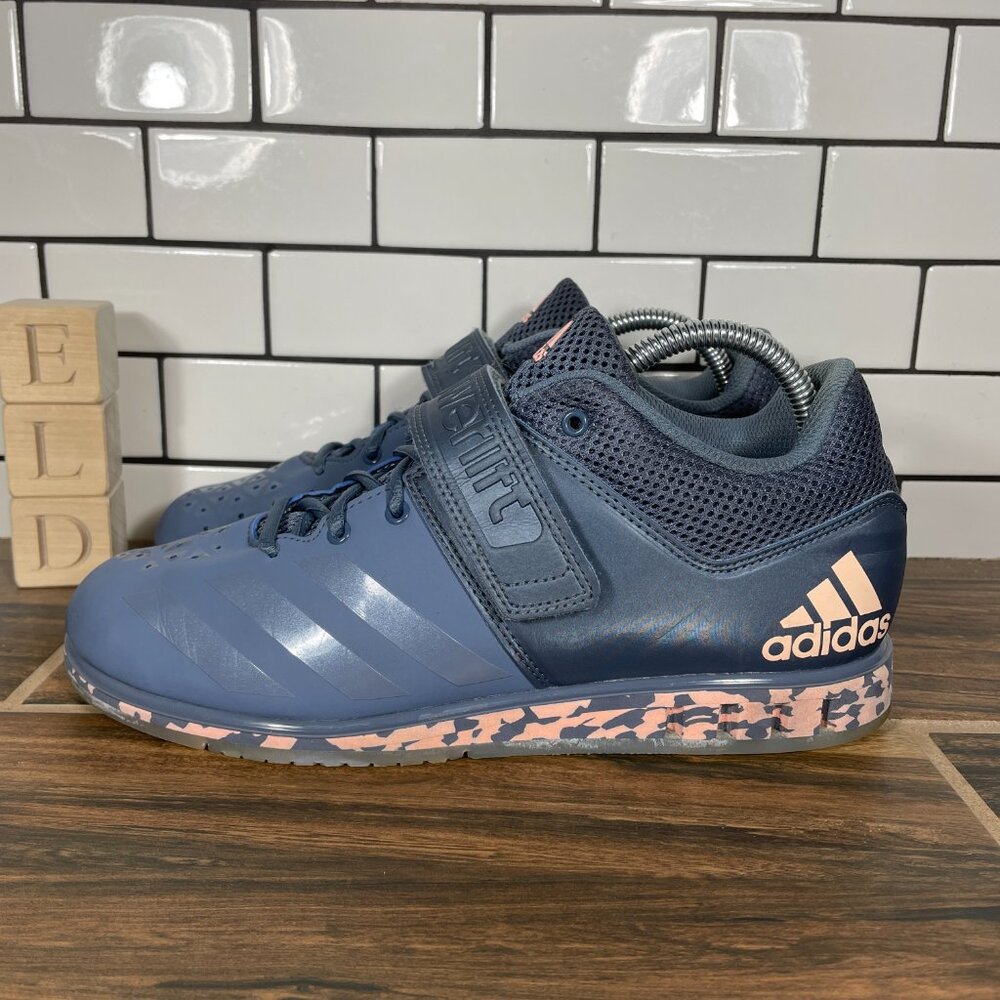 adidas Powerlift 3.1 Weightlifting Shoes Mens Size 8 Raw Steel Training Sneakers